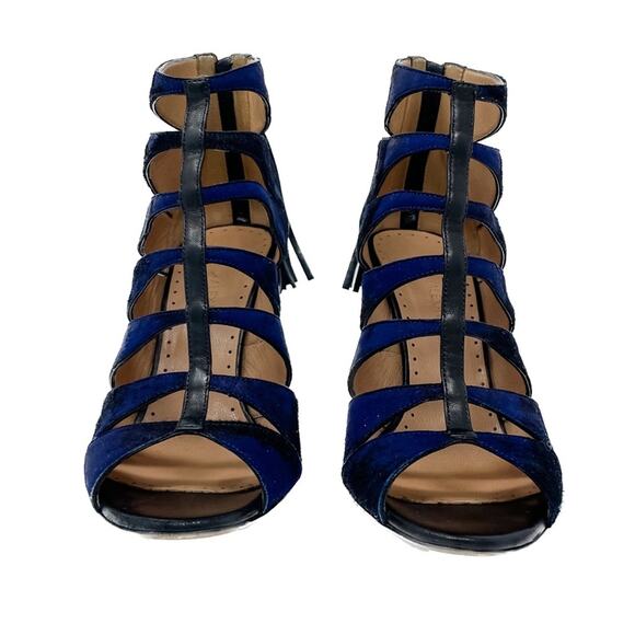 Alexa Wagner Heidi Pony Hair Cage Tassel Zip Stiletto Booties Sandals 37 / US 7 - Picture 4 of 16